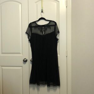Trixxie black lace skater dress